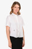 Christian Dior White Bee Embroidered Button-Up Shirt Size 2 US