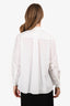 Sacai 2017 White Pleated Front Button-Up Shirt Size 2