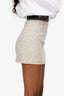 Miu Miu 2022 Beige/Black Wool Check Mini Skirt Size 36