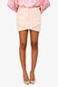Pre-Loved Chanel™ Pink Terry Cloth Asymmetrical Mini Skirt Size 36