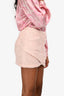 Pre-Loved Chanel™ Pink Terry Cloth Asymmetrical Mini Skirt Size 36