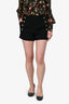 Chloe Black Wool Button Detailed Shorts Size 34