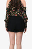Chloe Black Wool Button Detailed Shorts Size 34