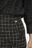 Pre-Loved Chanel™ Black/Grey Check Pattern Tweed Midi Skirt Size 34