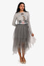 Brunello Cucinelli Grey Tulle Layered Skirt Size 2
