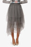 Brunello Cucinelli Grey Tulle Layered Skirt Size 2