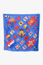 Hermès Blue/Red Silk Pavois Carre 45