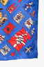 Hermès Blue/Red Silk Pavois Carre 45