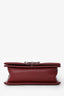 Pre-Loved Chanel™ 2020/21 Burgundy Caviar Chevron Small Boy Bag