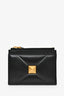 Valentino Black Leather Roman Stud Coin Pouch