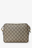 Gucci White Leather GG Supreme Horsebit 1955 Crossbody Bag