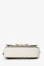 Gucci White Leather GG Supreme Horsebit 1955 Crossbody Bag
