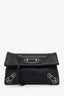 Balenciaga Black Leather City Envelope Clutch Bag With Strap