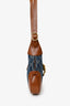 Gucci Brown/Blue GG Denim Leather Small Jackie 1961 Shoulder Bag With Strap