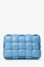 Bottega Veneta Blue Leather Intrecciato Padded Cassette Crossbody