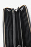 Saint Laurent Black Leather Zip Around Large Wallet