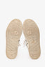 Fendi Beige Leather/Striped Fabric 'Match' Sneakers Size 39