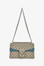 Gucci GG Supreme Monogram Canvas/Blue Suede Small Dionysus Shoulder Bag