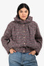 Pre-Loved Chanel™ 2020/21 Burgundy Wool/Cotton Tweed 'Métiers d’art Collection' Bomber Jacket Size 44