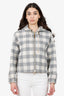 Louis Vuitton 2025 Grey Wool Check Face Zip-Up Jacket Size 40