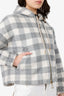Louis Vuitton 2025 Grey Wool Check Face Zip-Up Jacket Size 40
