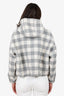 Louis Vuitton 2025 Grey Wool Check Face Zip-Up Jacket Size 40