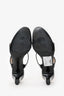 Pre-Loved Chanel™ Black Patent Turn Lock CC Heeled Sandals Size 39