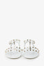 Valentino White Rubber Rockstud Sandals Size 40