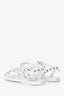 Valentino White Rubber Rockstud Sandals Size 40