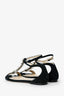 Jimmy Choo Black Suede Crystal Embellished Sandals Size 38.5