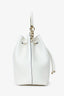 Jimmy Choo White Leather Bonbon Bucket Bag