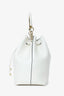Jimmy Choo White Leather Bonbon Bucket Bag