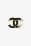 Pre-Loved Chanel™ Beige/Black Enamel CC Brooch