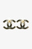 Pre-Loved Chanel™ Beige/Black Enamel CC Earrings