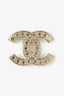 Pre-Loved Chanel™ Gold-plated Faux Pearl & Strass CC Brooch