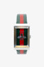 Gucci Green/Red Web G-Frame 21mm Watch