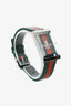 Gucci Green/Red Web G-Frame 21mm Watch
