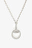Gucci Sterling Silver Horsebit Diamantissima Pendant Necklace