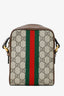 Gucci Brown Mini GG Supreme Ophidia Messenger Bag