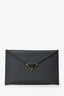 Prada Black Saffiano Leather Envelope Clutch