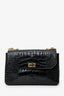 Givenchy Black Croc Embossed Crossbody