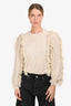 Ulla Johnson Beige Cotton 'Sage' Crewneck Sweater Size S