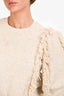 Ulla Johnson Beige Cotton 'Sage' Crewneck Sweater Size S