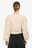 Ulla Johnson Beige Cotton 'Sage' Crewneck Sweater Size S