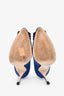 Manolo Blahnik Blue Satin Hangisi Embellished Heels Size 37