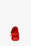 Balmain Red Leather B-Buzz Pouch 23 Crossbody Bag