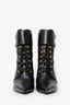 Balmain Black Leather Uria Lace-up Ankle Boots Size 37