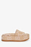 Gucci Beige/Pink GG Monogram Canvas Platform Sandals Size 35