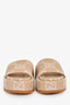 Gucci Beige/Pink GG Monogram Canvas Platform Sandals Size 35