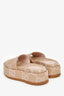 Gucci Beige/Pink GG Monogram Canvas Platform Sandals Size 35